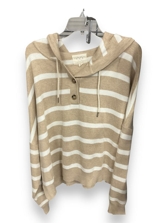 Sweater By Thread And Supply In Tan & White, Size: 2x