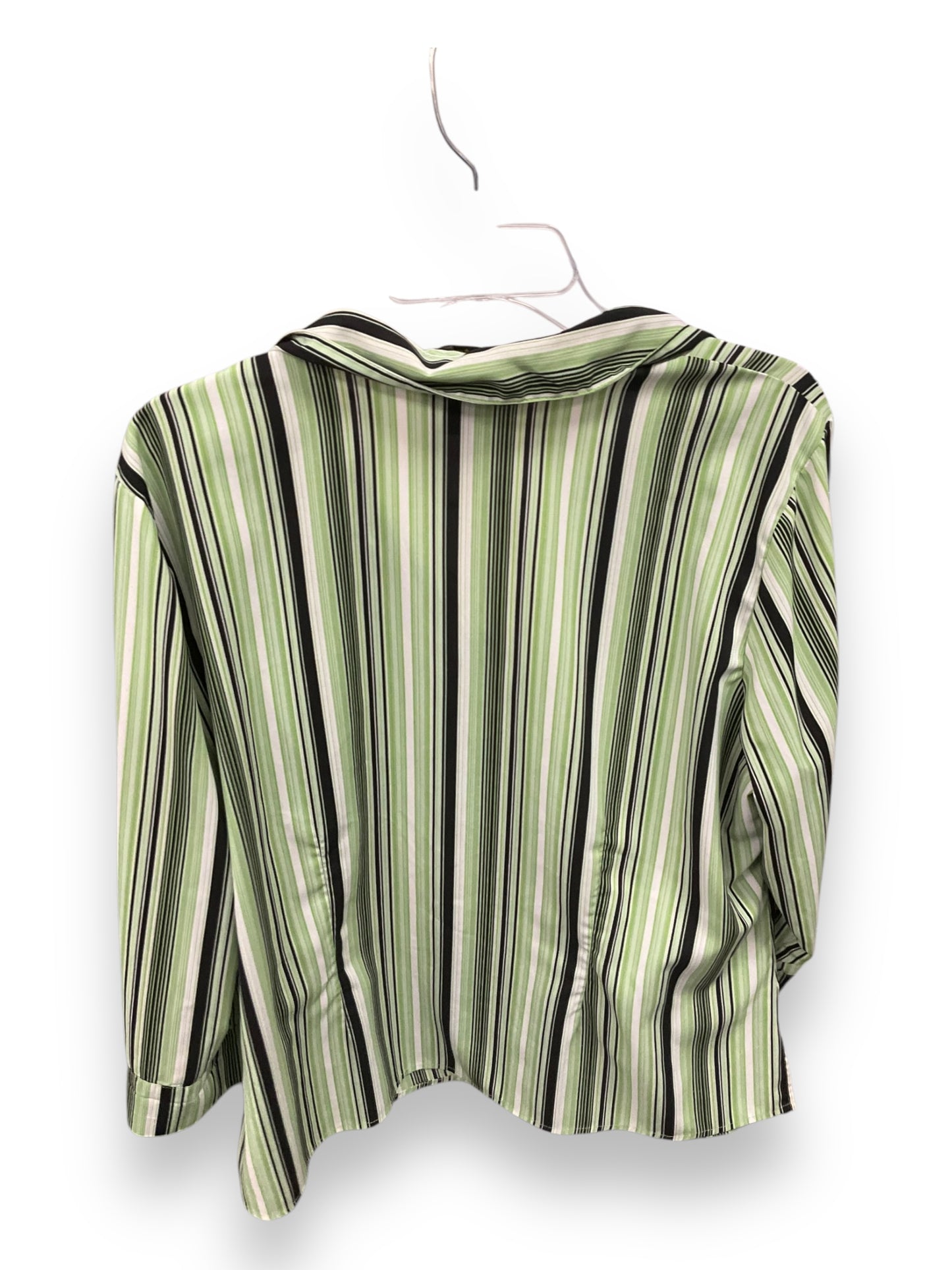 Top Long Sleeve By Notations In Black & Green, Size: Xl