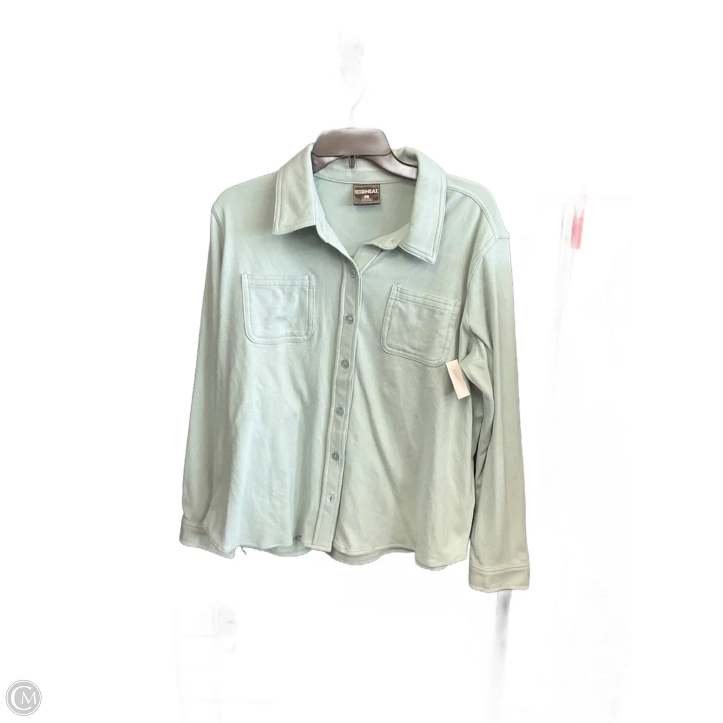 Blouse Long Sleeve By 32 Degrees In Teal, Size: L