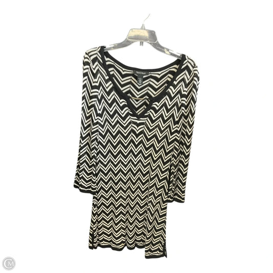 Dress Casual Midi By White House Black Market In Black & White, Size: L