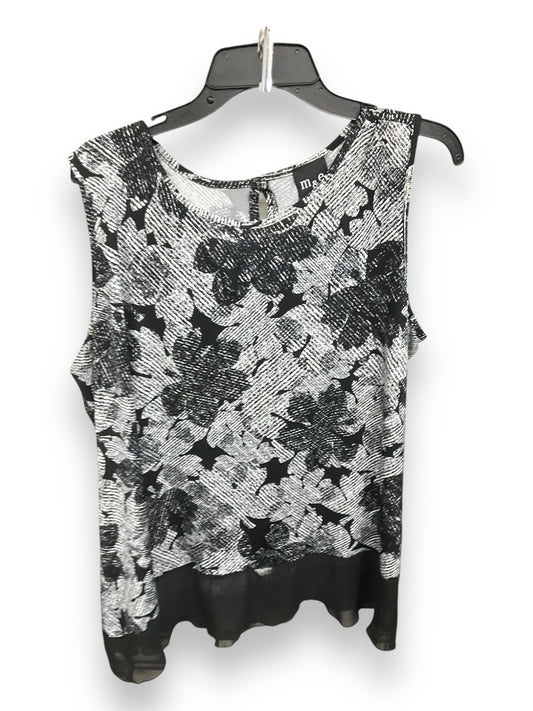 Top Sleeveless By Clothes Mentor In Black & White, Size: 3x