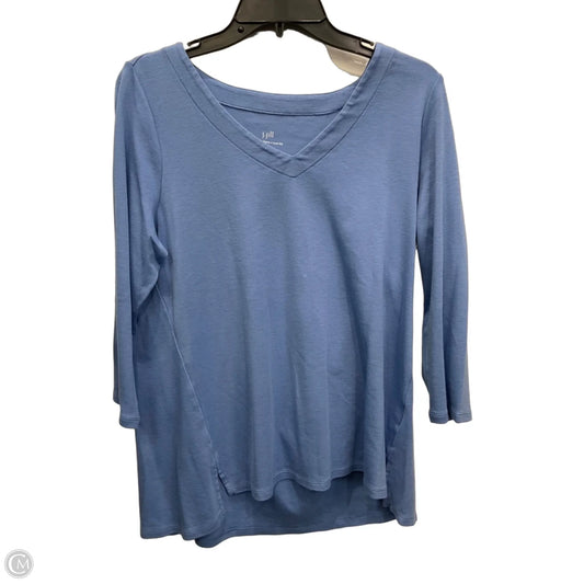 Top 3/4 Sleeve By J. Jill In Blue, Size: M