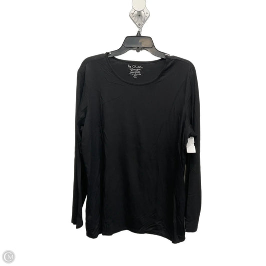 Top Long Sleeve By Chicos In Black, Size: 3x