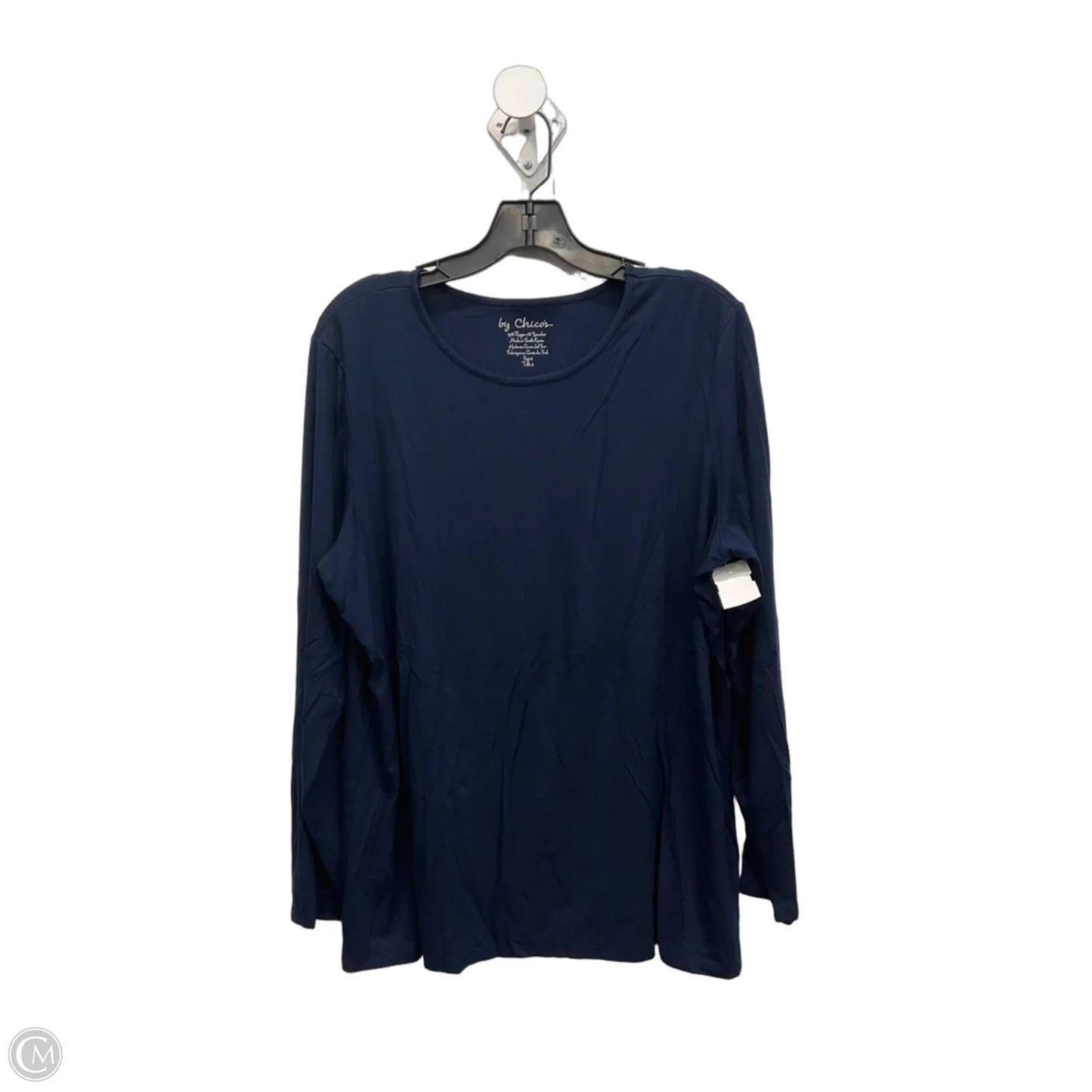 Top Long Sleeve By Chicos In Navy, Size: 3x