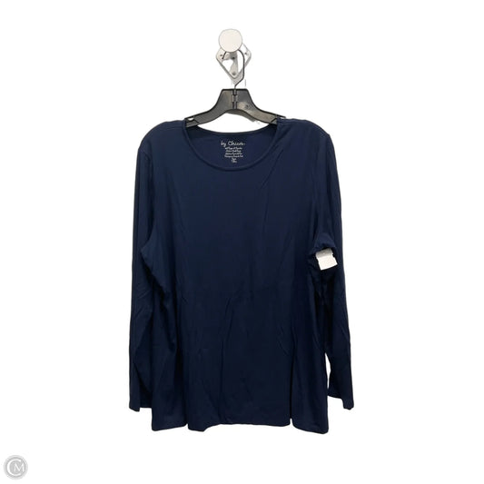 Top Long Sleeve By Chicos In Navy, Size: 3x