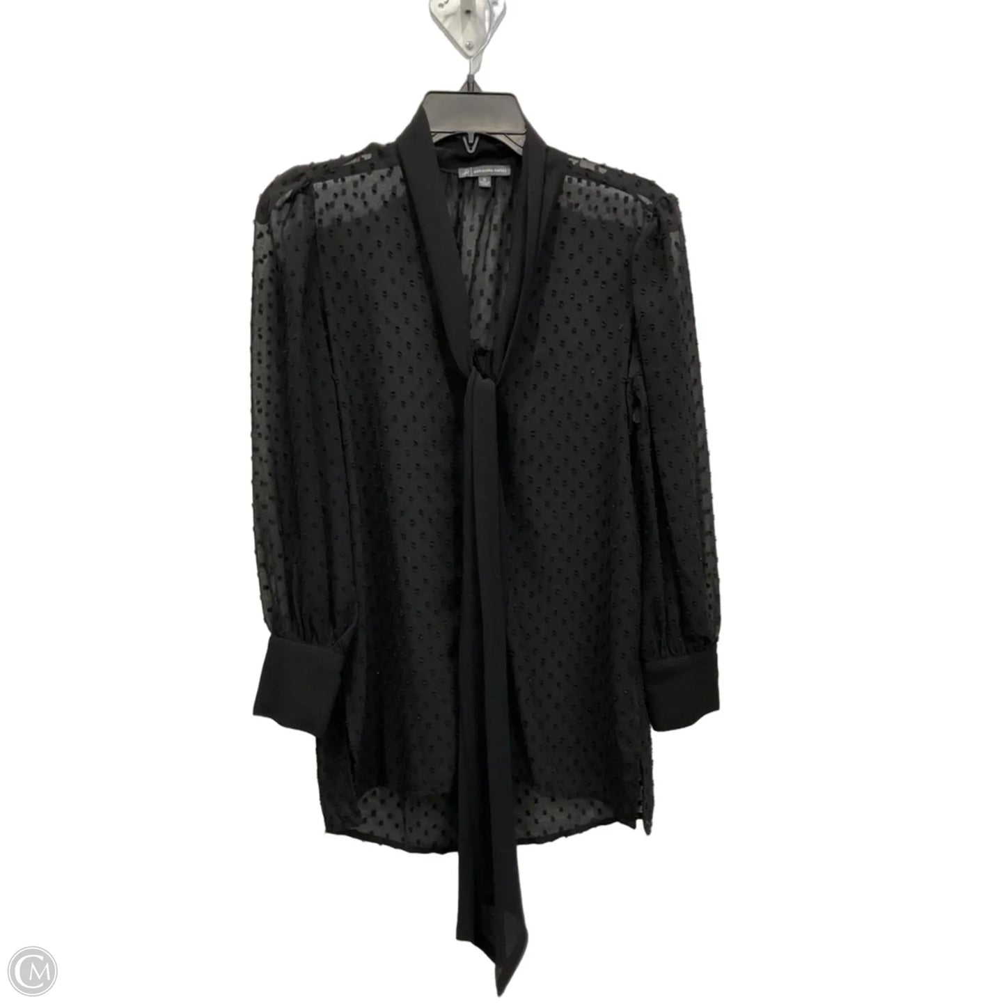 Top Long Sleeve By Adrianna Papell In Black, Size: Xs
