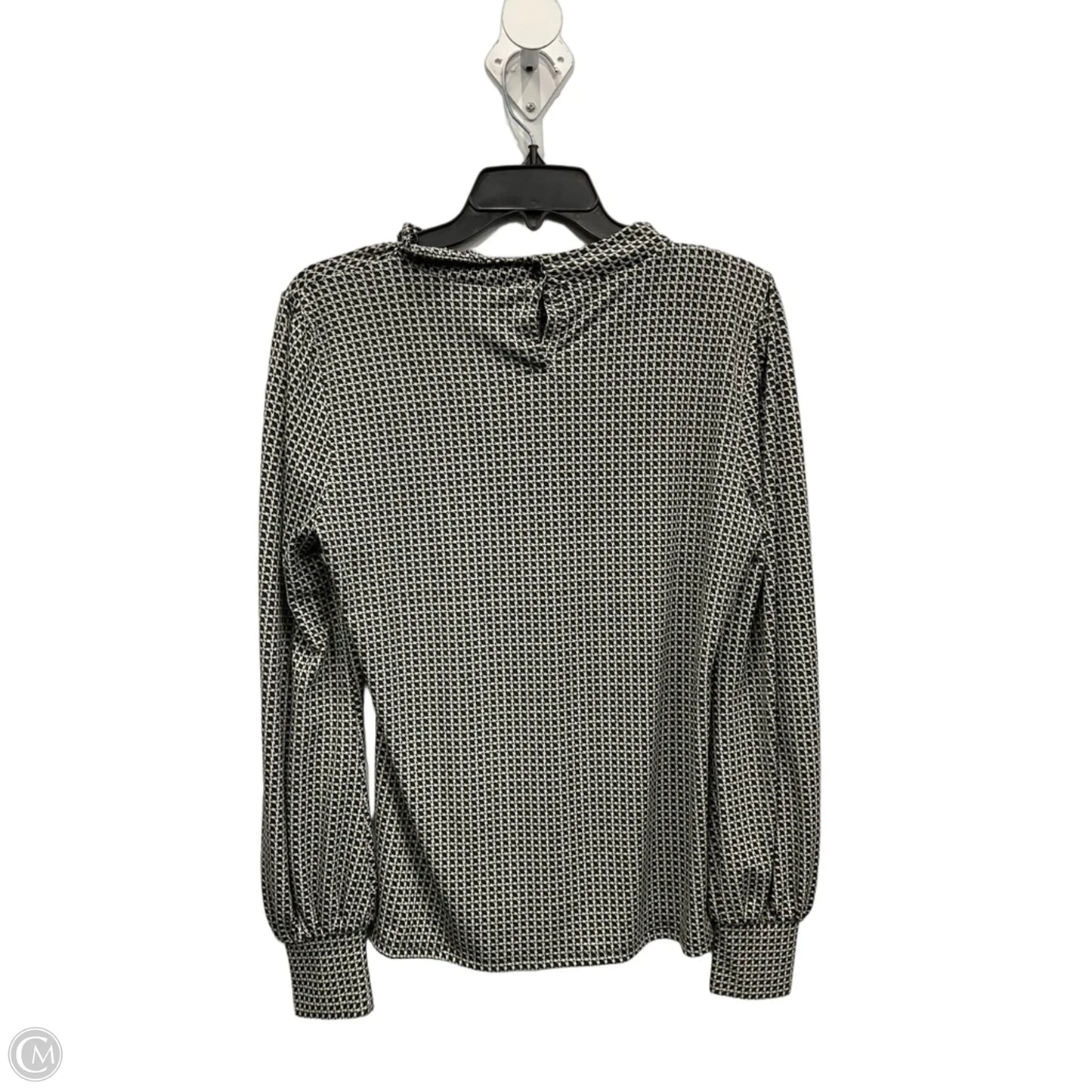 Top Long Sleeve By Adrianna Papell In Black & Green, Size: S