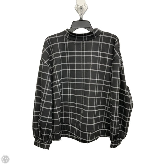 Top Long Sleeve By Ann Taylor In Black & White, Size: Xl
