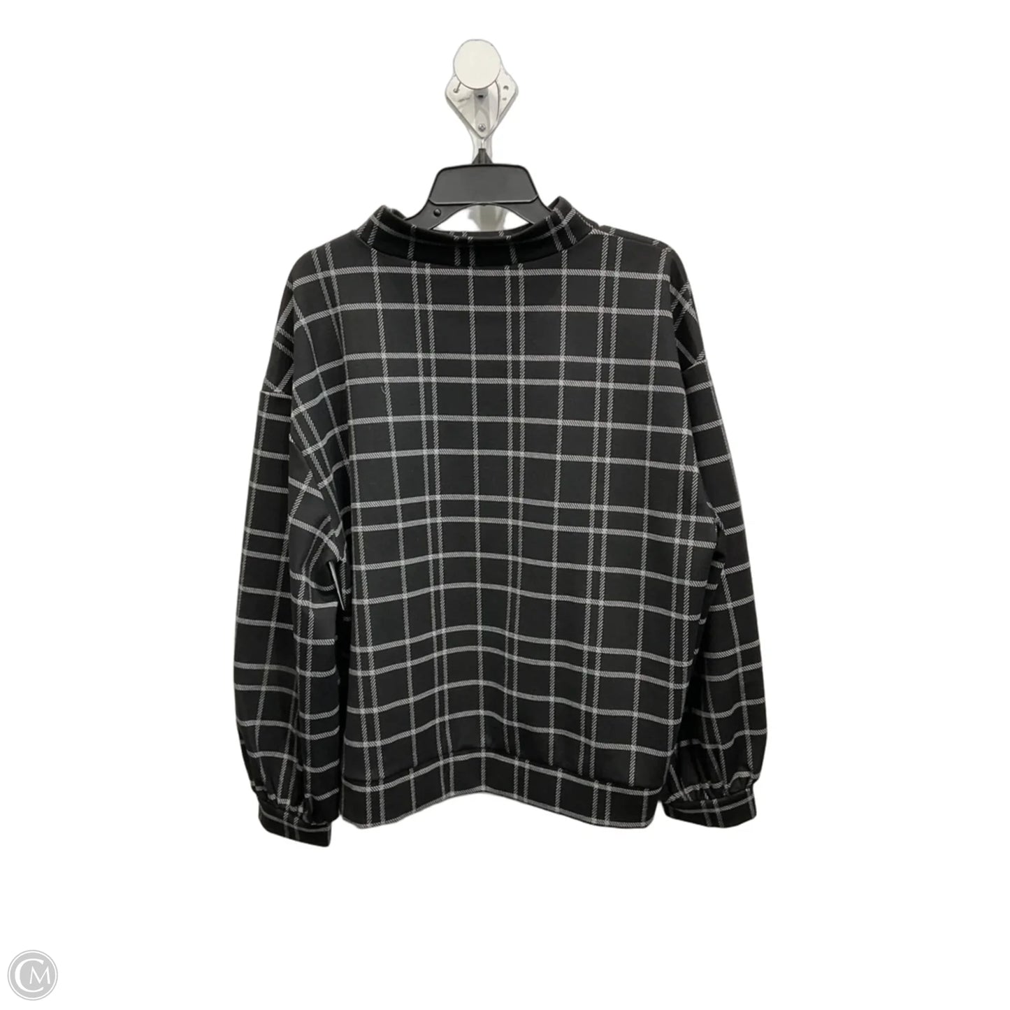 Top Long Sleeve By Ann Taylor In Black & White, Size: Xl