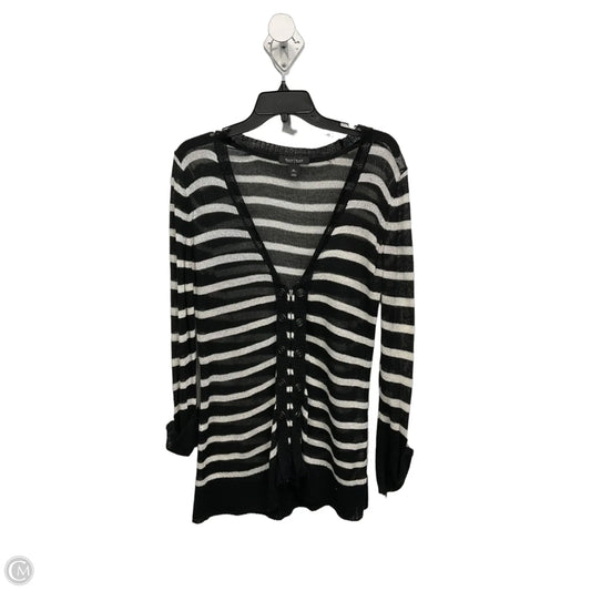 Cardigan By White House Black Market In Black & White, Size: Xl
