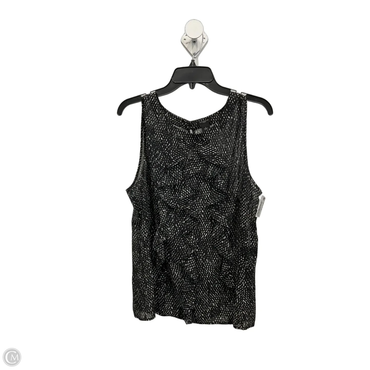 Top Sleeveless By Ann Taylor In Black & White, Size: Xxl