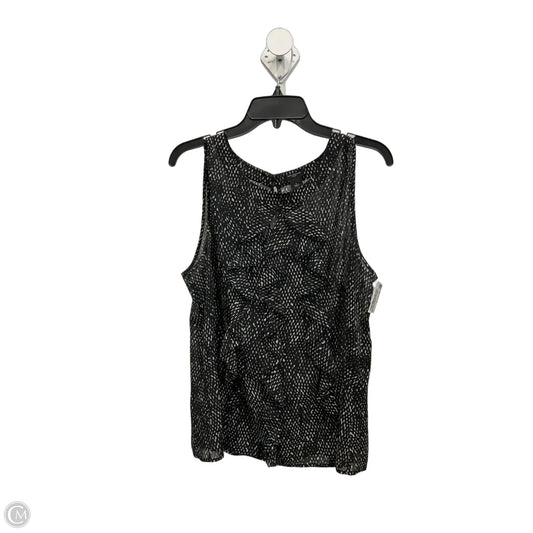Top Sleeveless By Ann Taylor In Black & White, Size: Xxl