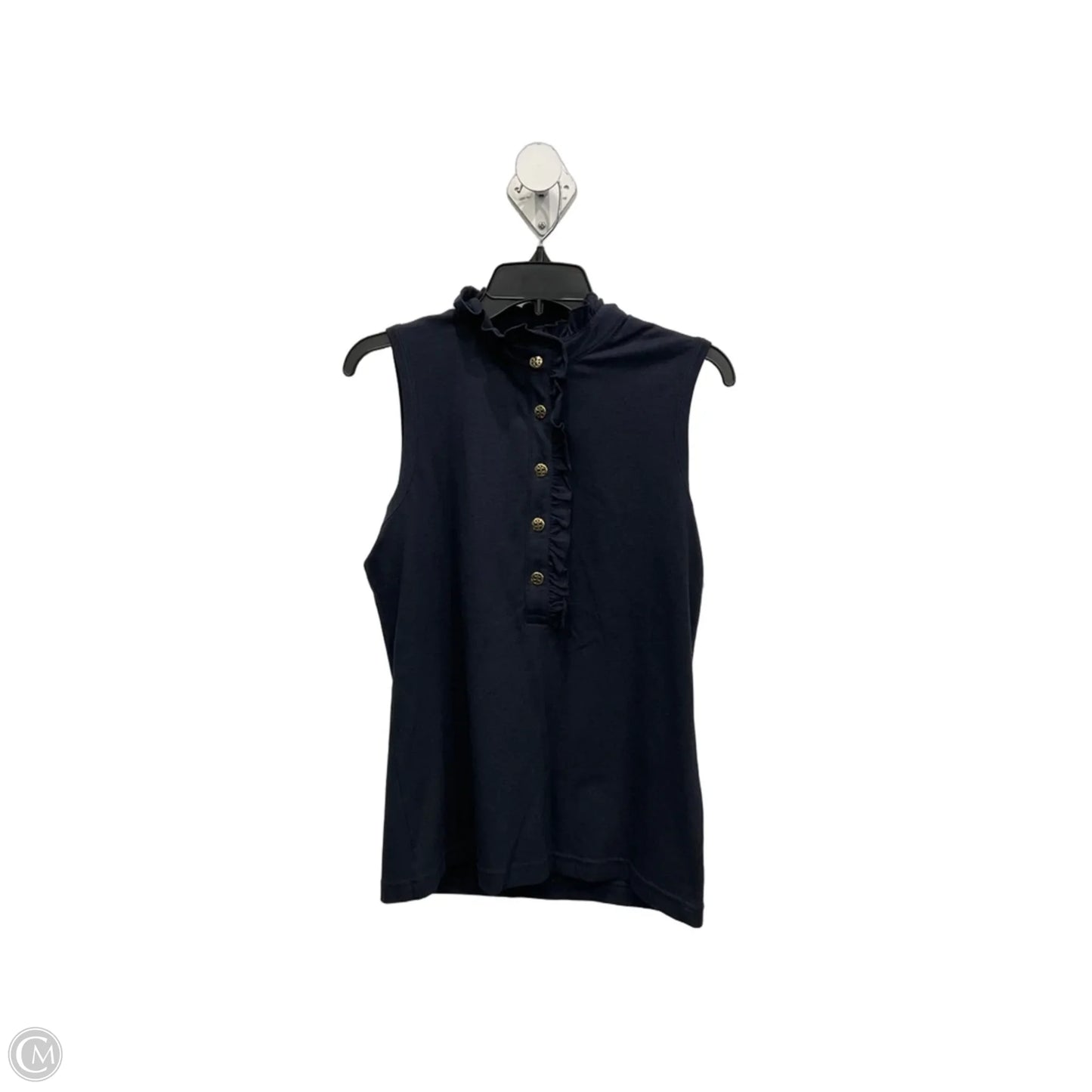 Top Sleeveless Designer By Tory Burch In Navy, Size: L