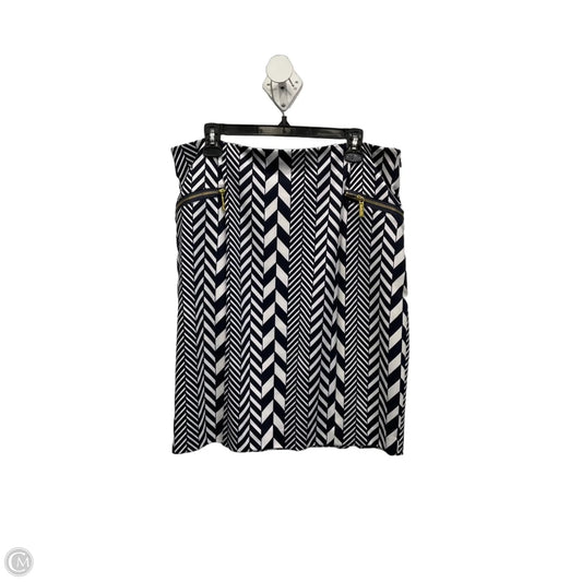 Skirt Designer By Michael Kors In Blue & White, Size: 16