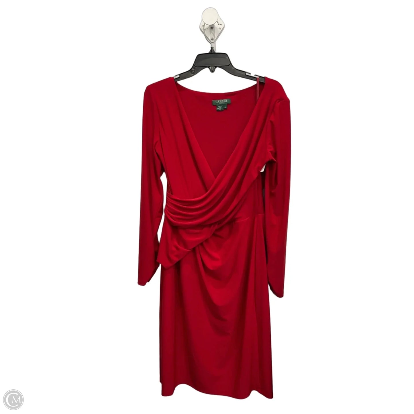 Dress Casual Midi By Lauren By Ralph Lauren In Red, Size: Xl