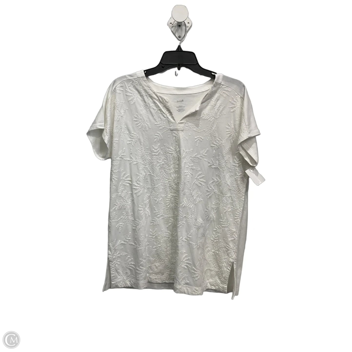Top Short Sleeve By Pure Jill In White, Size: S