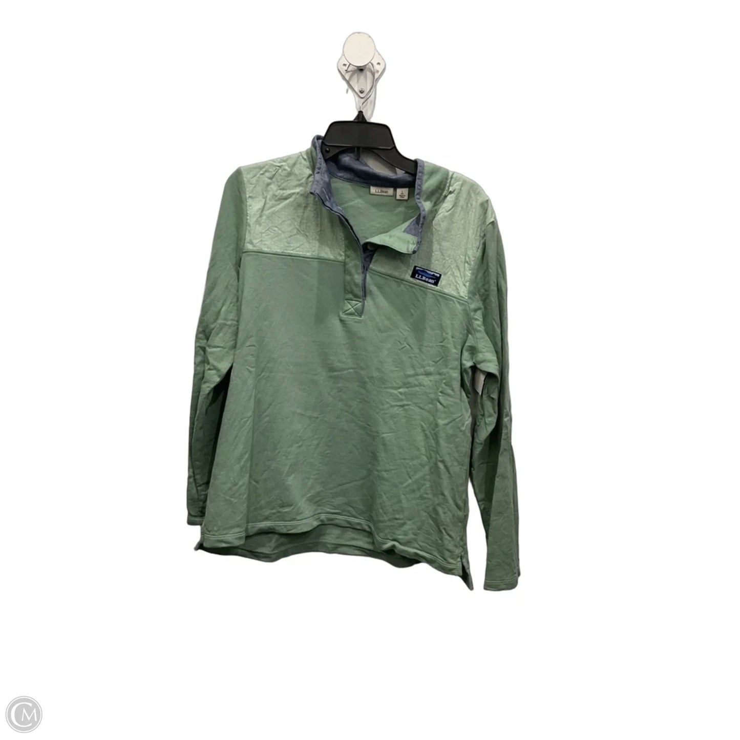 Top Long Sleeve By L.l. Bean In Green, Size: L