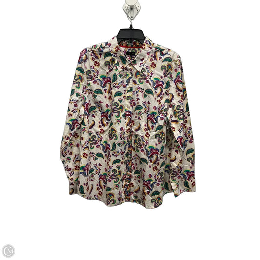 Blouse Long Sleeve By Talbots In Multi-colored, Size: Xl