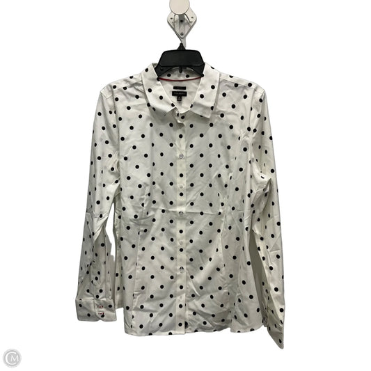 Blouse Long Sleeve By Talbots In Polkadot Pattern, Size: Xl