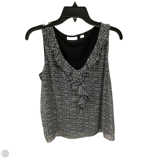 Top Sleeveless By New York And Co In Black & White, Size: S