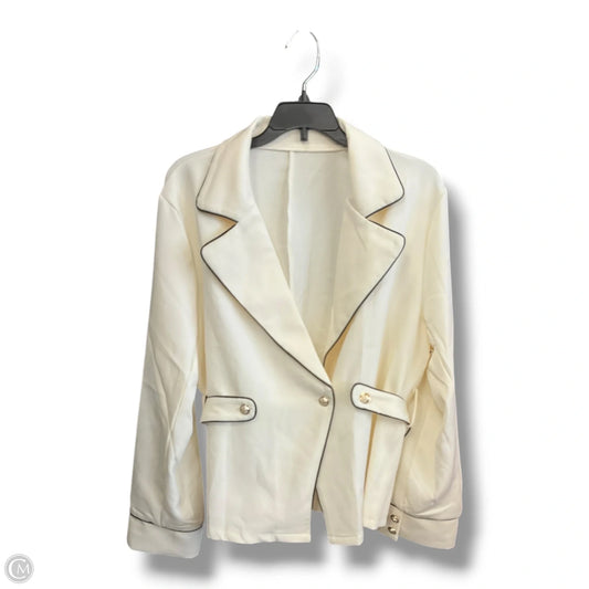 Blazer By Clothes Mentor In Cream, Size: Xl