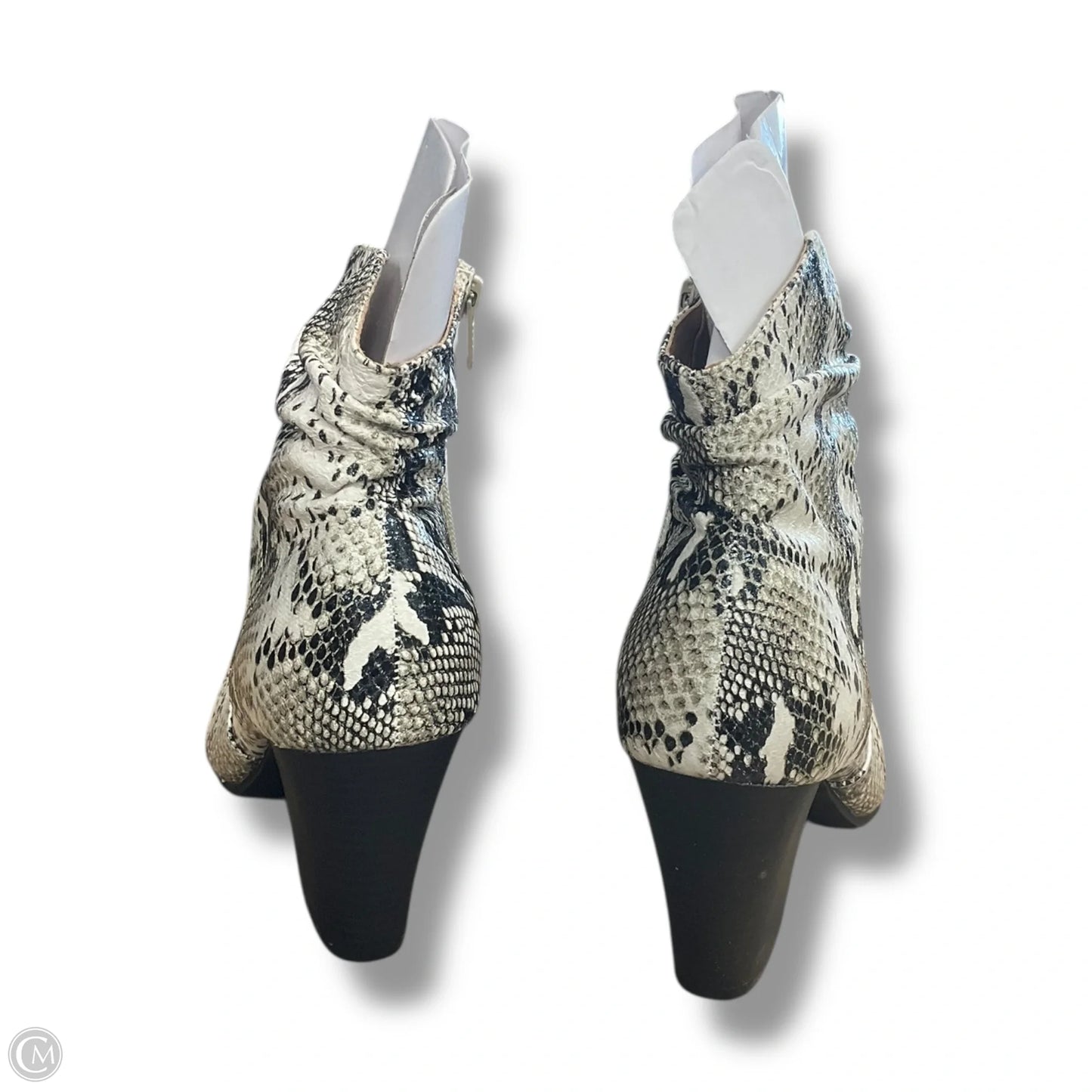 Boots Ankle Heels By Clothes Mentor In Snakeskin Print, Size: 8