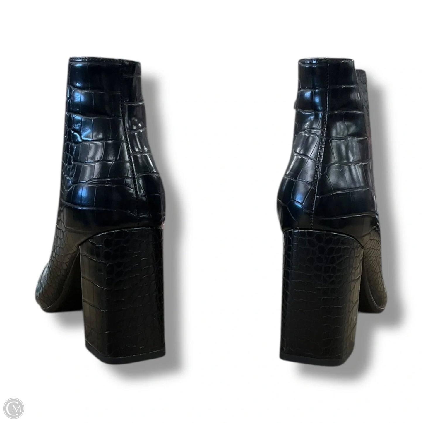 Boots Ankle Heels By Clothes Mentor In Black, Size: 9