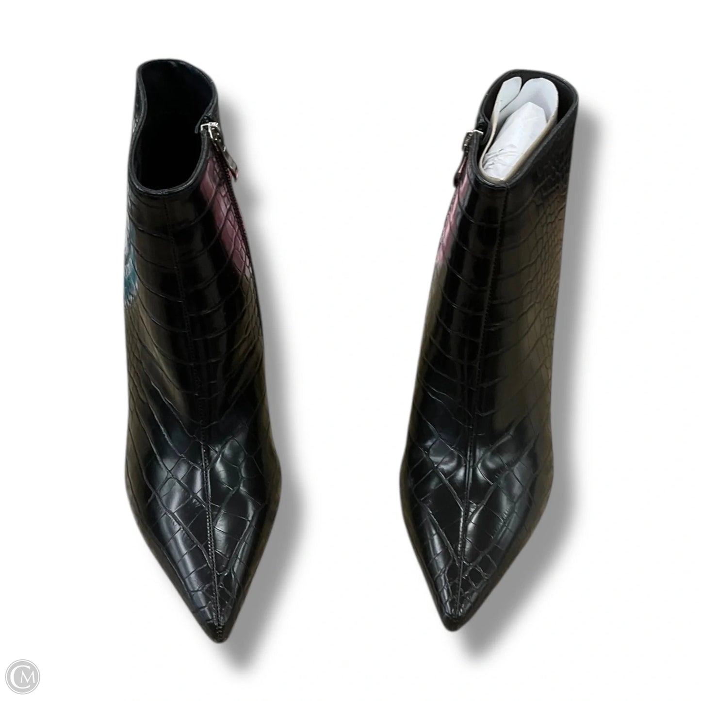 Boots Ankle Heels By Clothes Mentor In Black, Size: 9