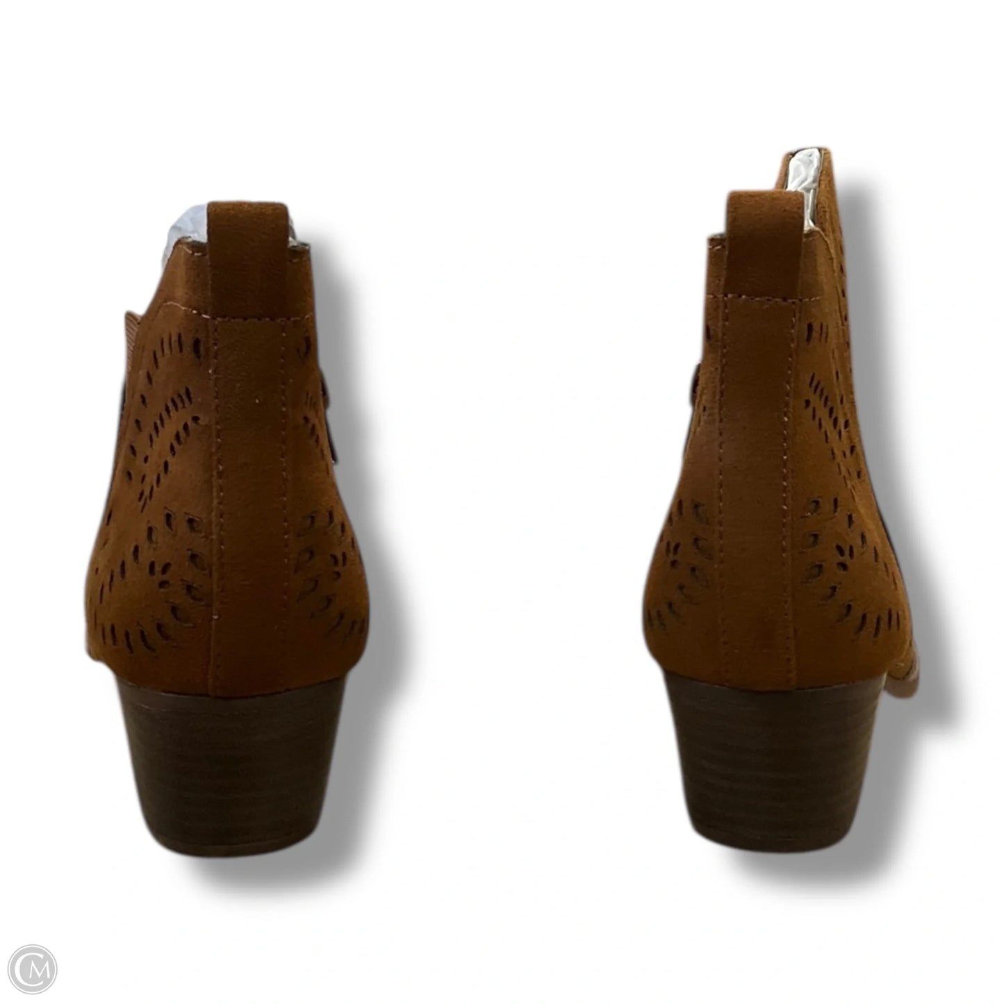 Boots Ankle Heels By Clothes Mentor In Brown, Size: 8