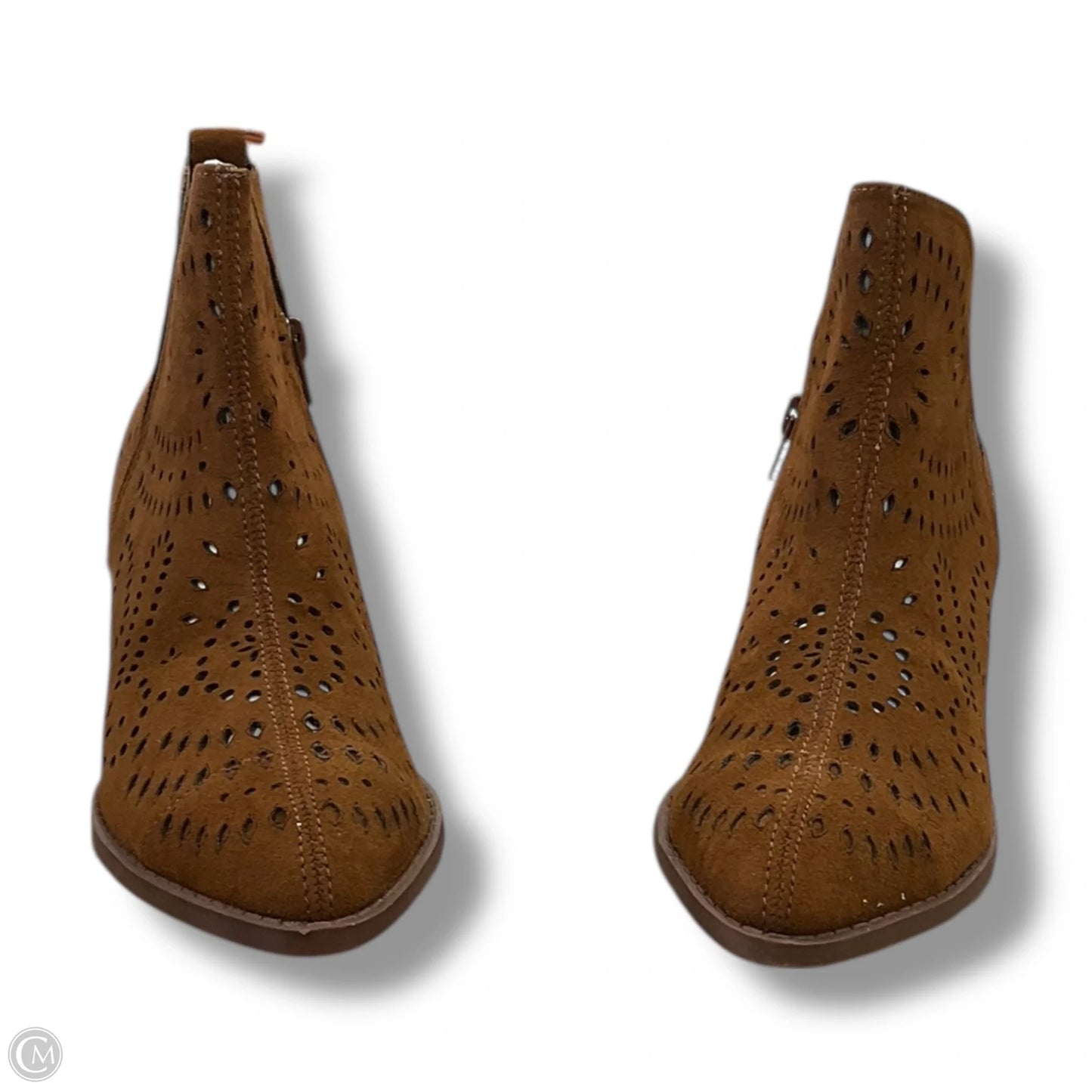 Boots Ankle Heels By Clothes Mentor In Brown, Size: 8