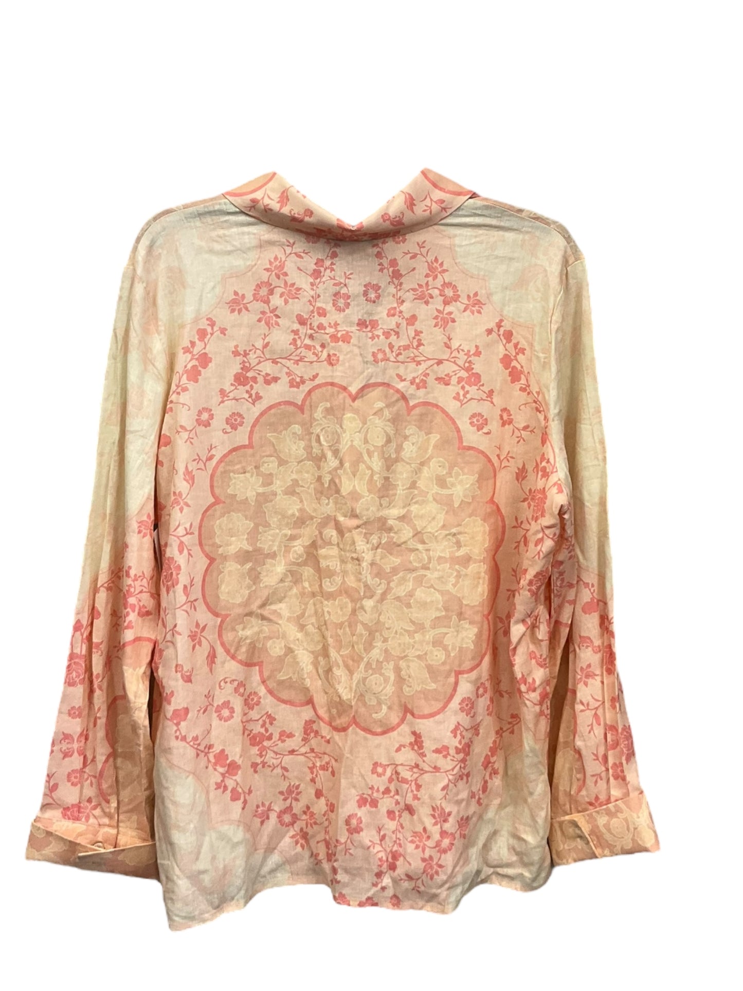 Floral Print Blouse 3/4 Sleeve Rachel Zoe, Size L