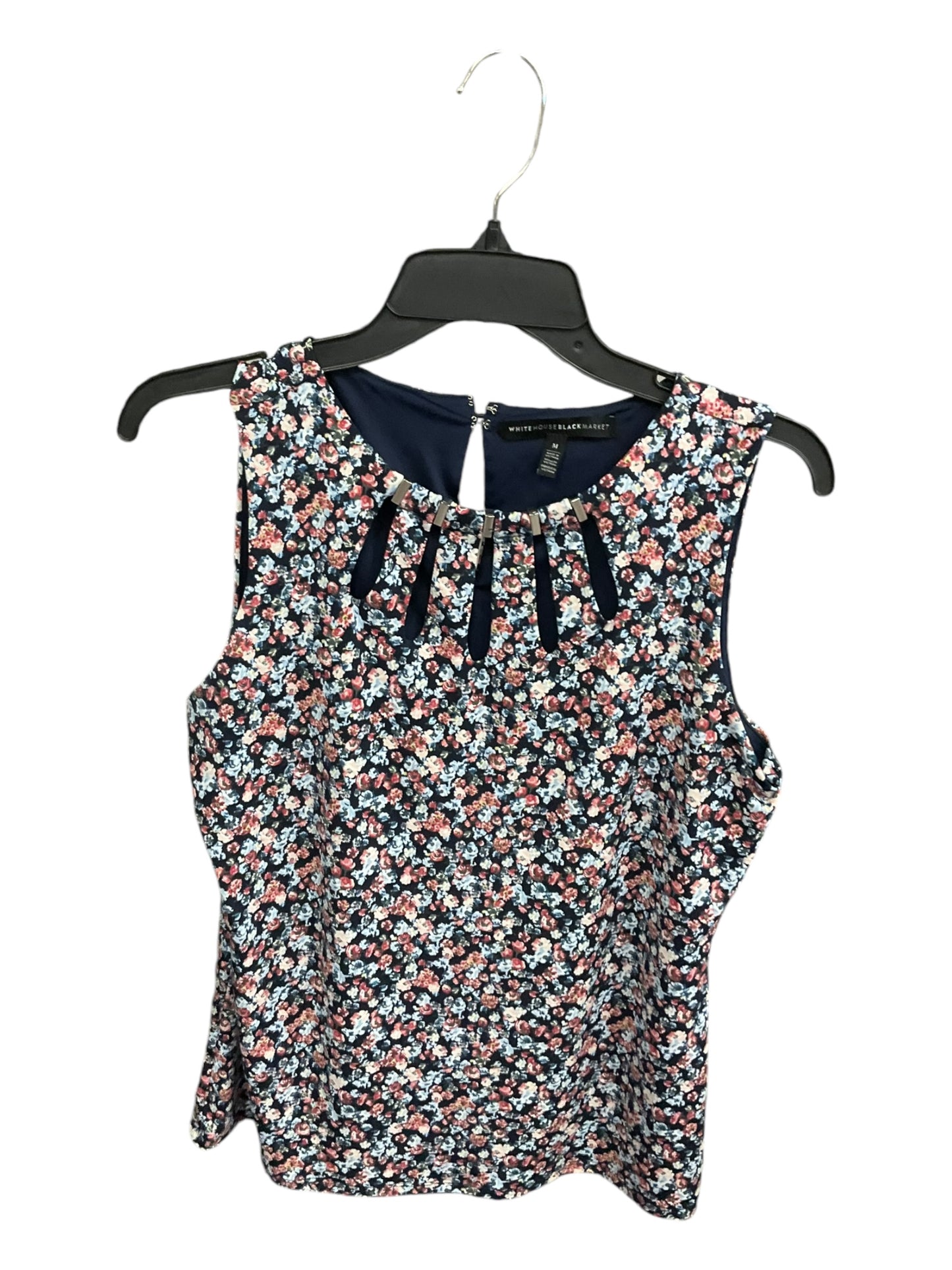 Top Sleeveless By White House Black Market In Floral Print, Size: M