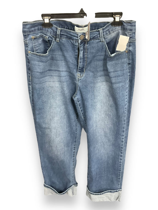 Jeans Cropped By Angels In Blue Denim, Size: 16