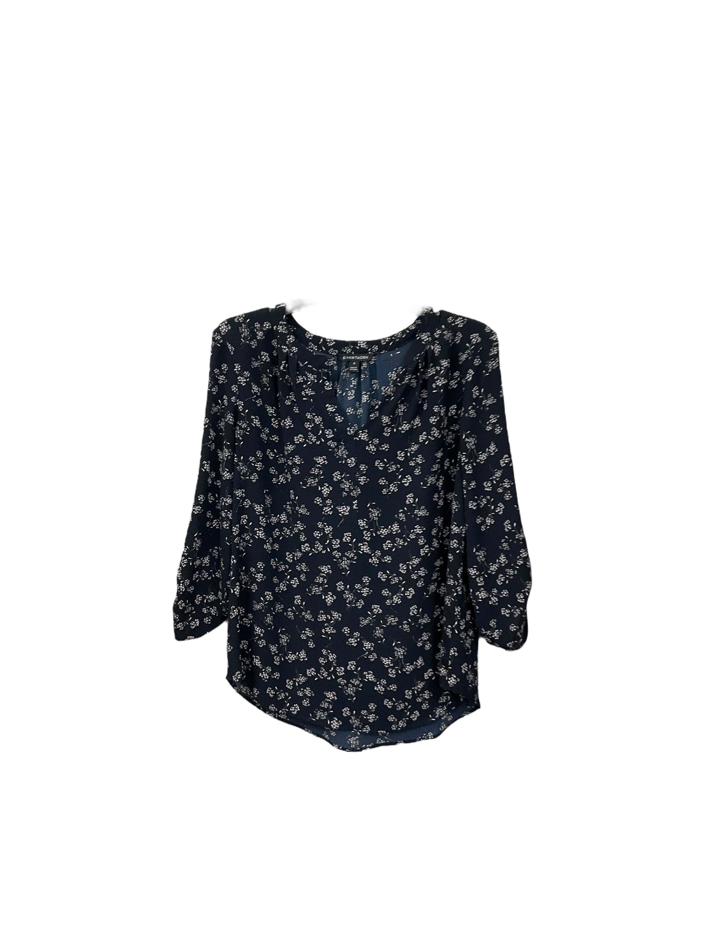 Blouse 3/4 Sleeve By Hawthorn In Floral Print, Size: M