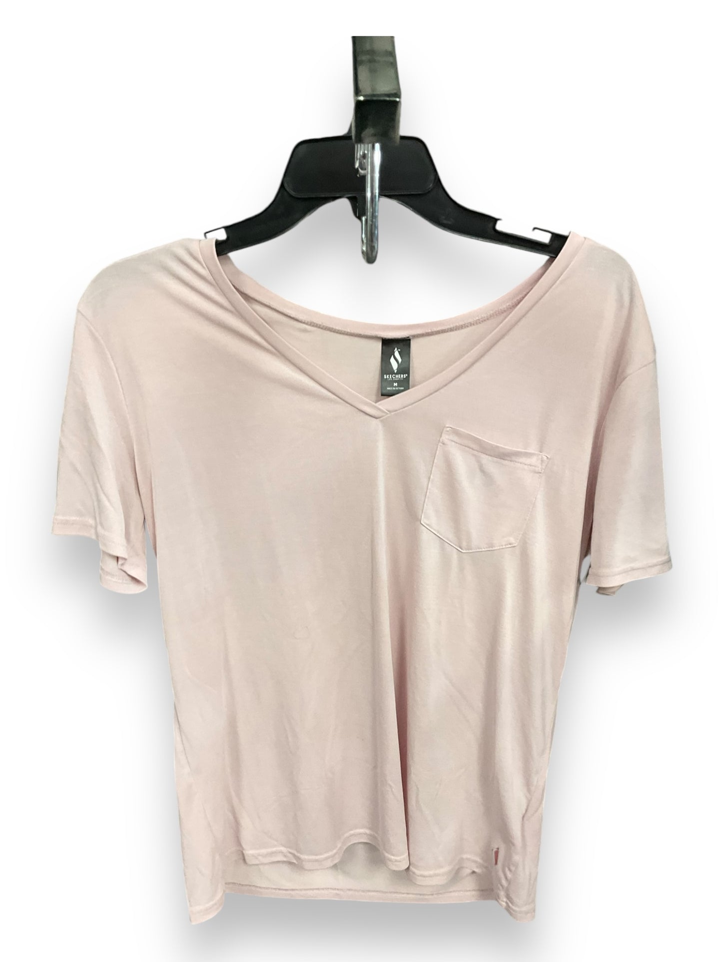 Top Short Sleeve Basic By Skechers In Pink, Size: M