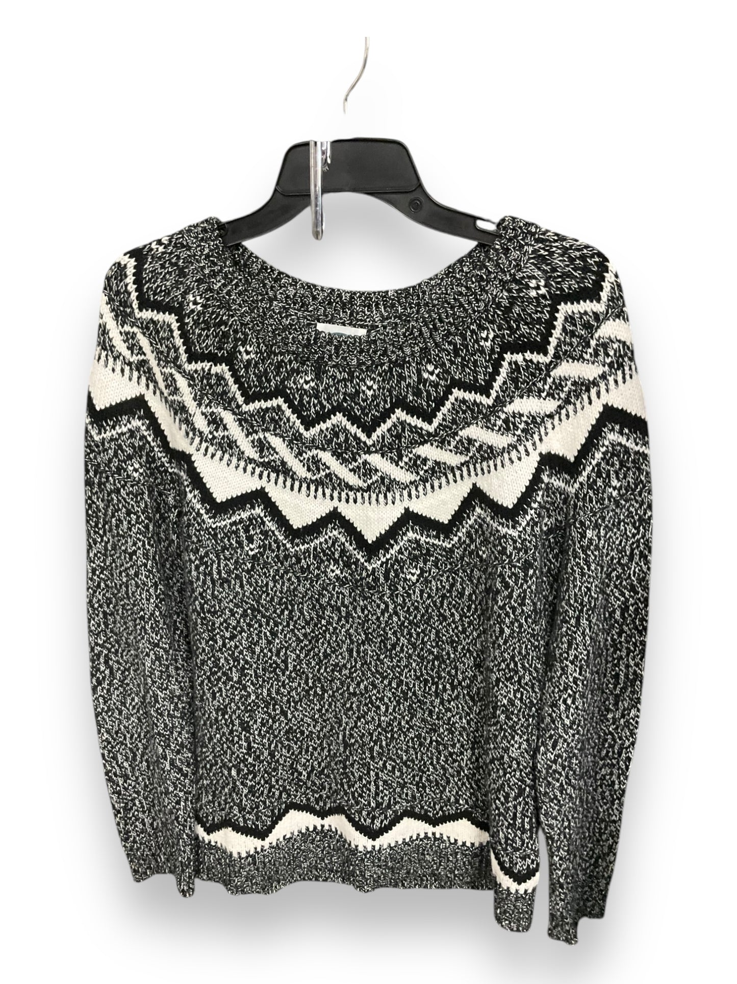 Sweater By Old Navy In Grey & White, Size: M