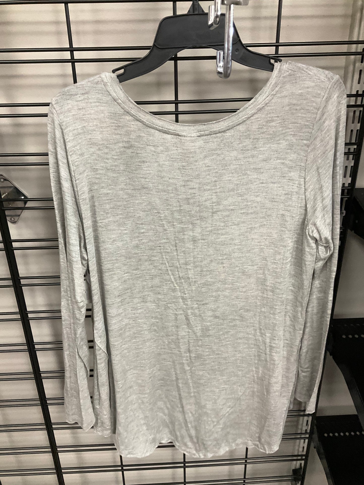 Top Long Sleeve Basic By Tresics In Grey, Size: L