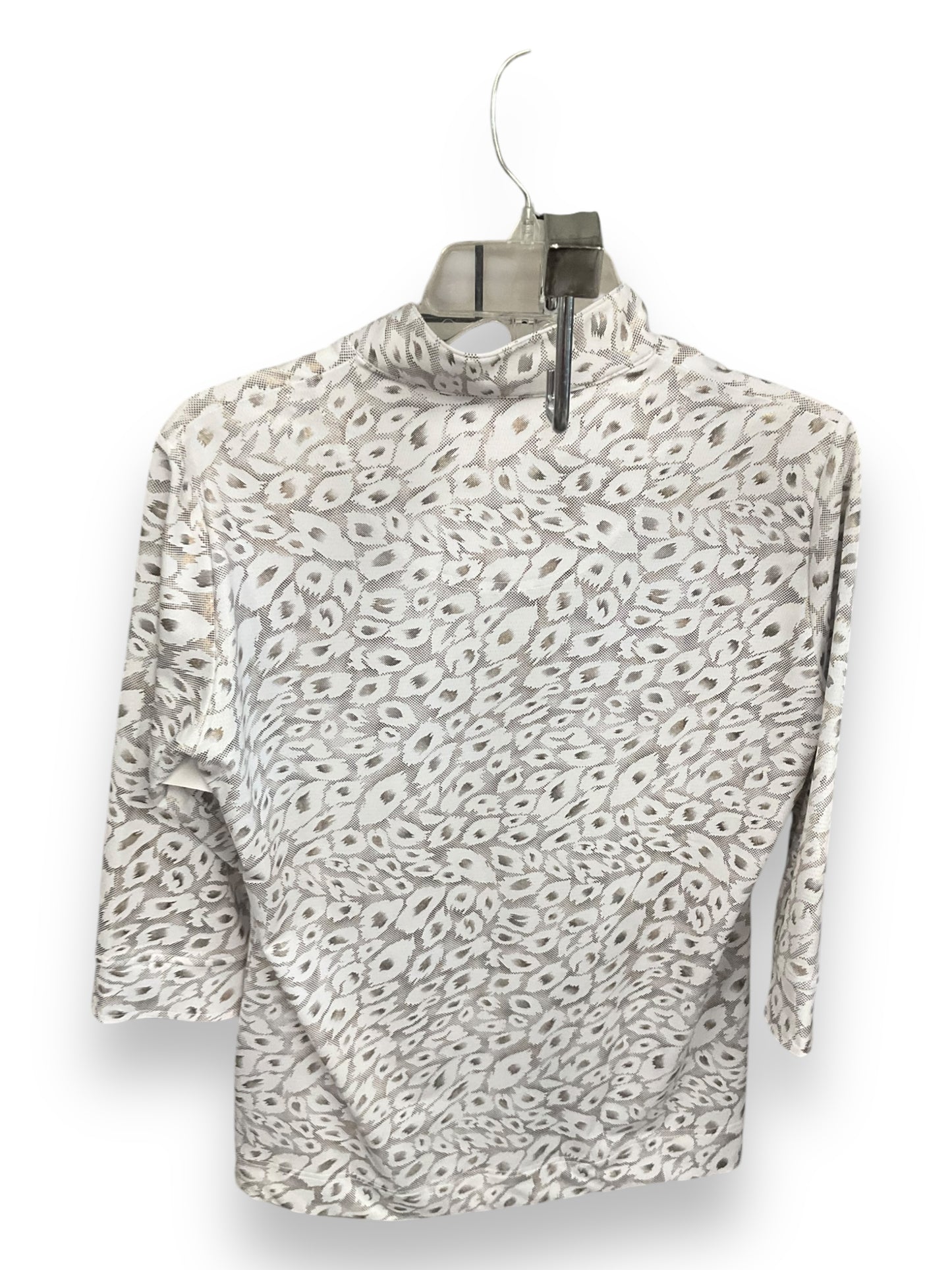 Athletic Top Long Sleeve Collar By Clothes Mentor In Animal Print, Size: M