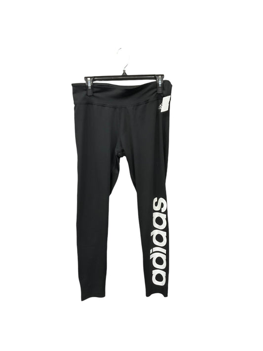 Athletic Leggings By Adidas In Black, Size: L