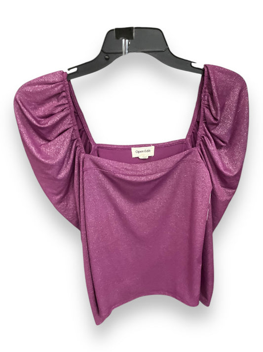 Top 3/4 Sleeve By Open Edit In Purple, Size: M