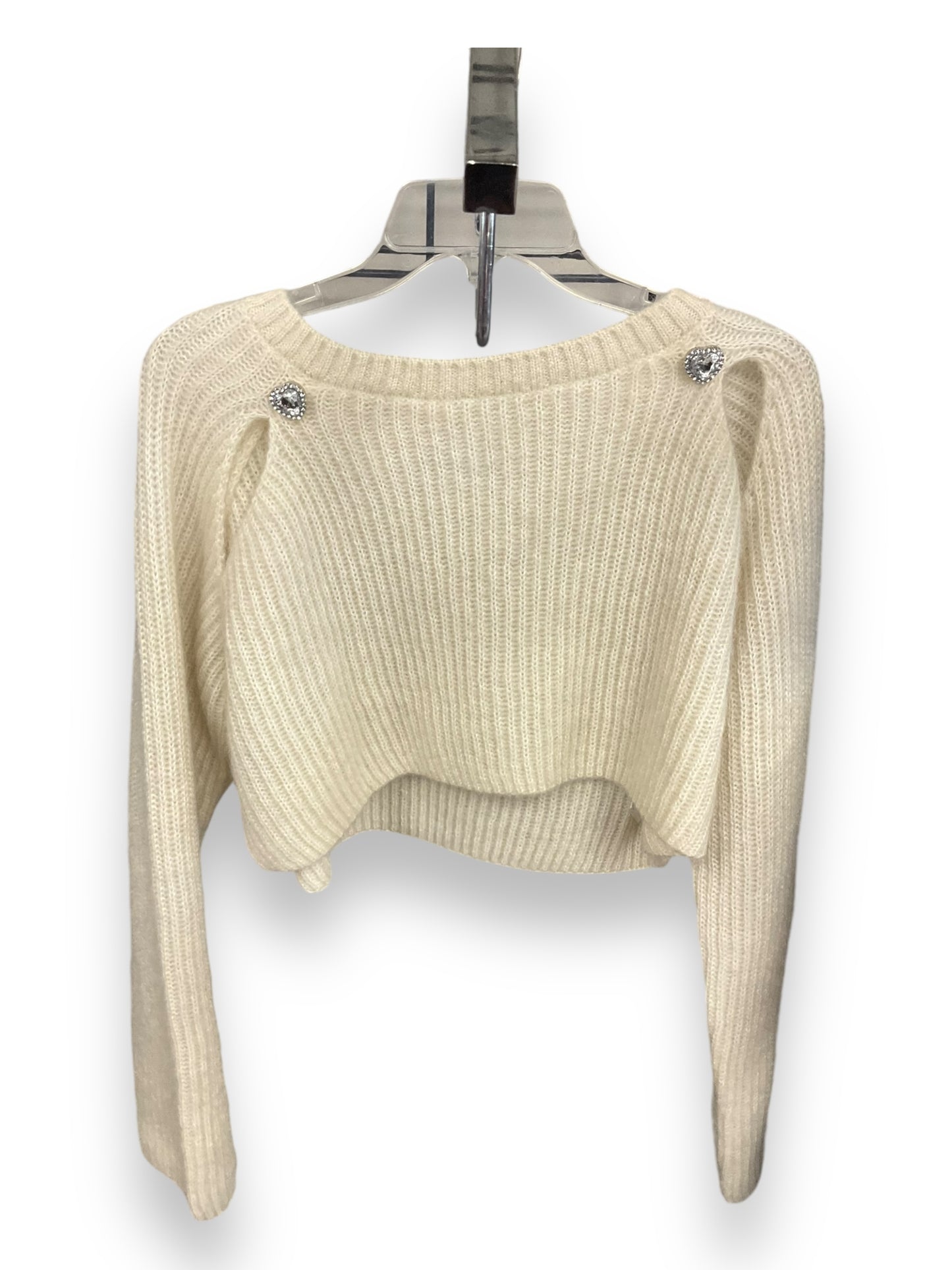 Sweater By Clothes Mentor In Cream, Size: M