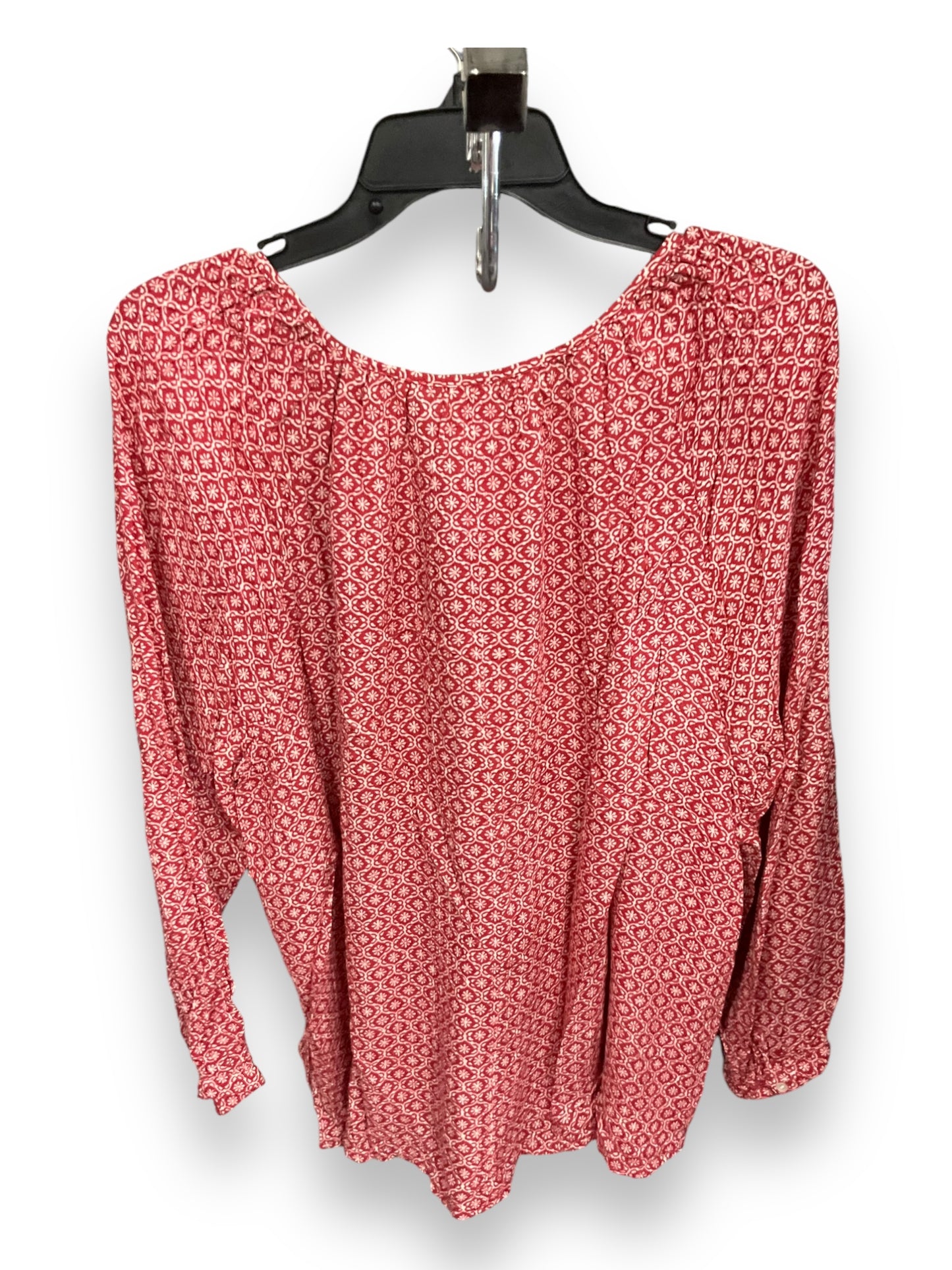 Top Long Sleeve By Old Navy In Red, Size: Xl