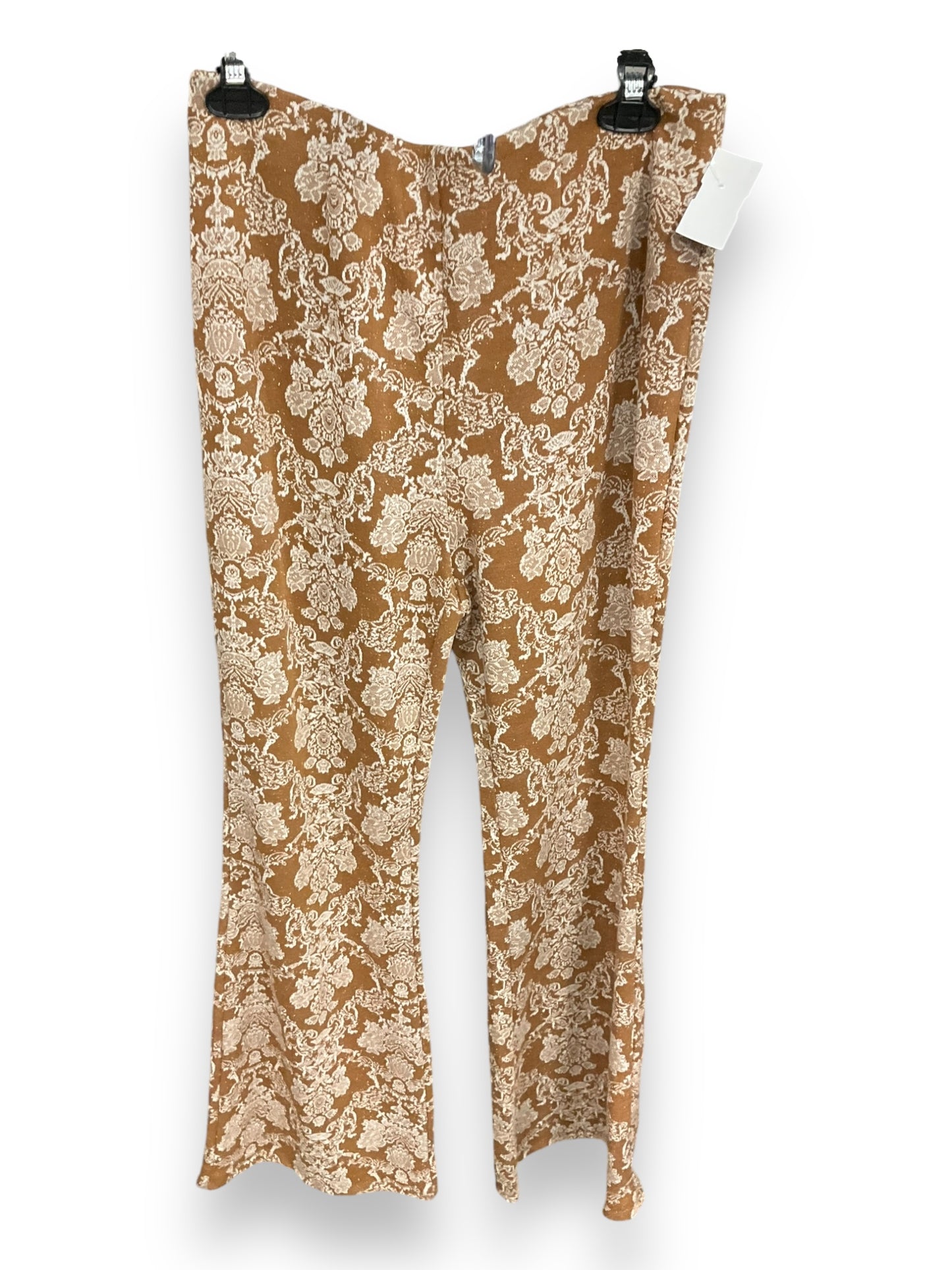 Pants Wide Leg By Clothes Mentor In Brown & White, Size: L