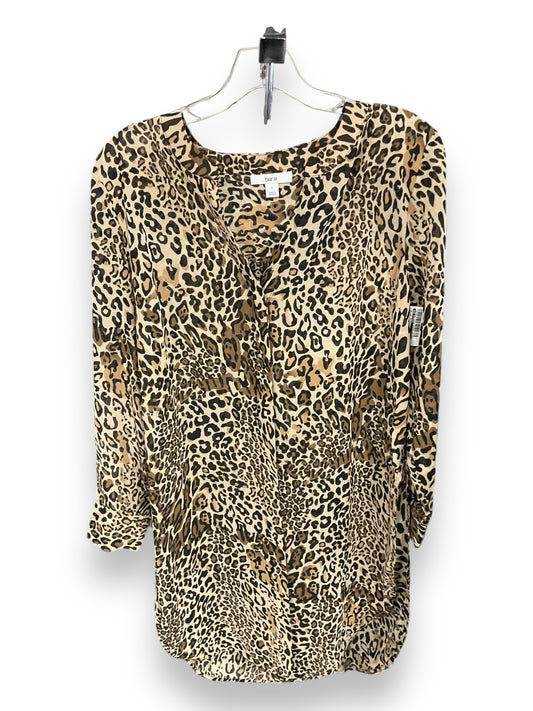 Top Long Sleeve By Bar Iii In Animal Print, Size: L