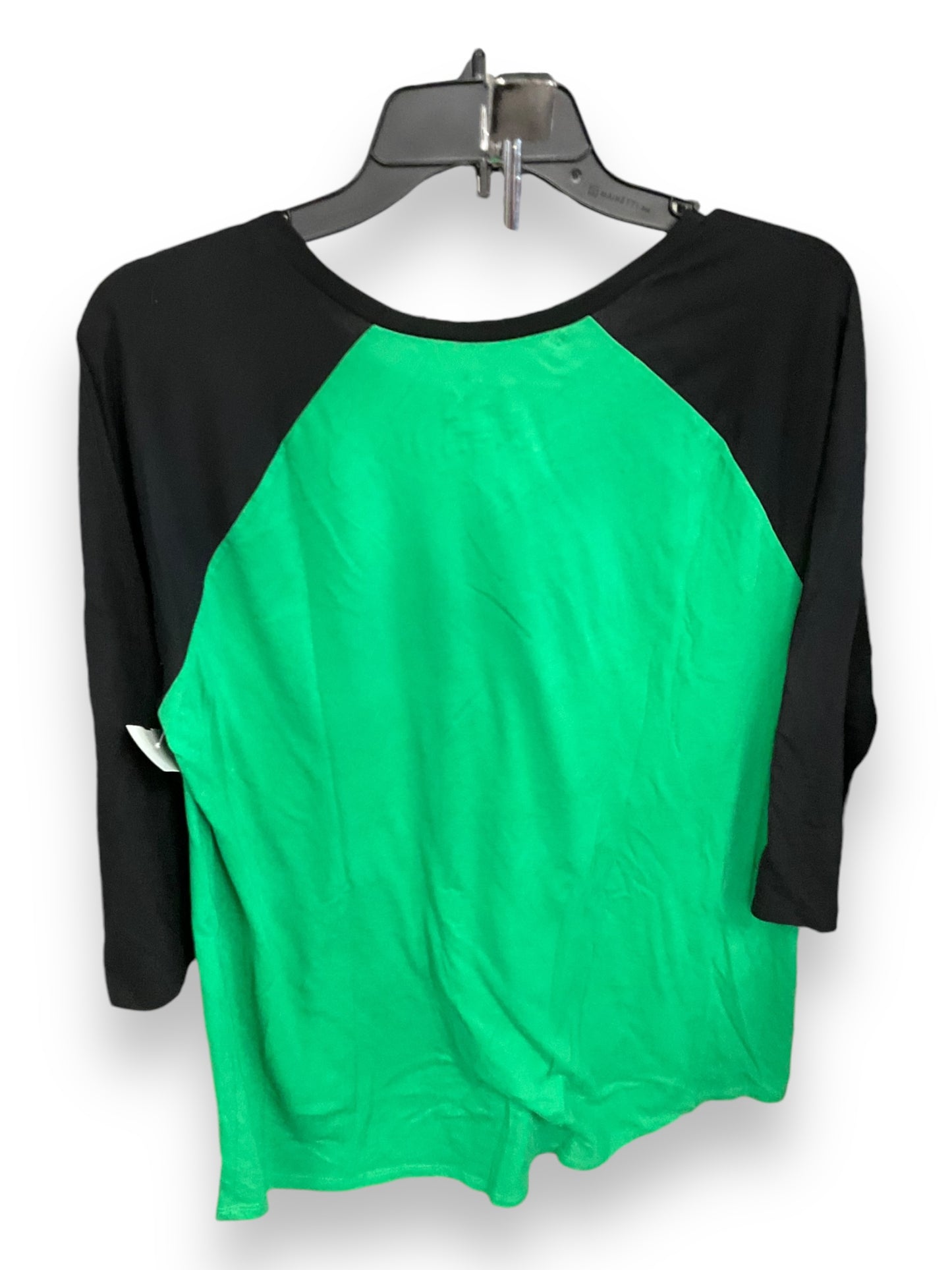 Top Long Sleeve By Clothes Mentor In Black & Green, Size: Xl