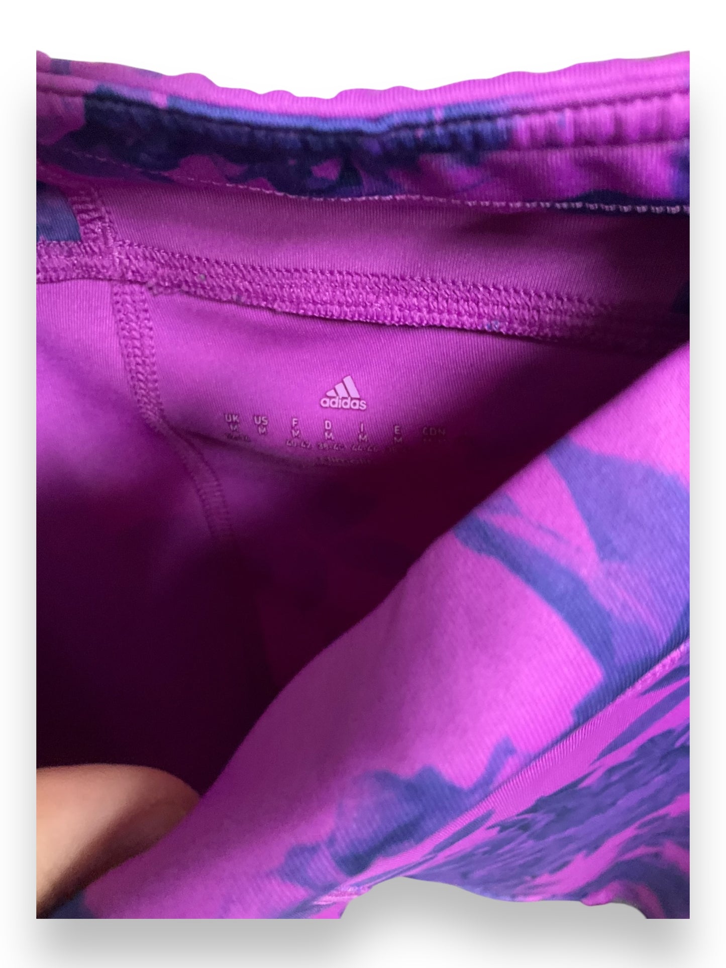 Athletic Leggings Capris By Adidas In Purple, Size: M