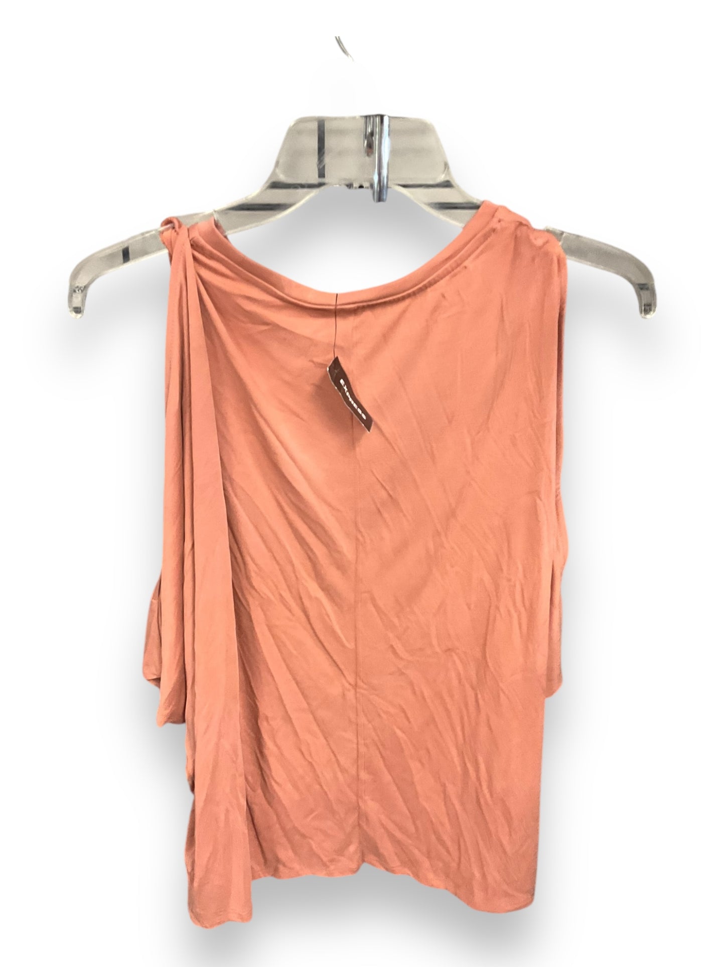 Top Short Sleeve By Express In Peach, Size: L