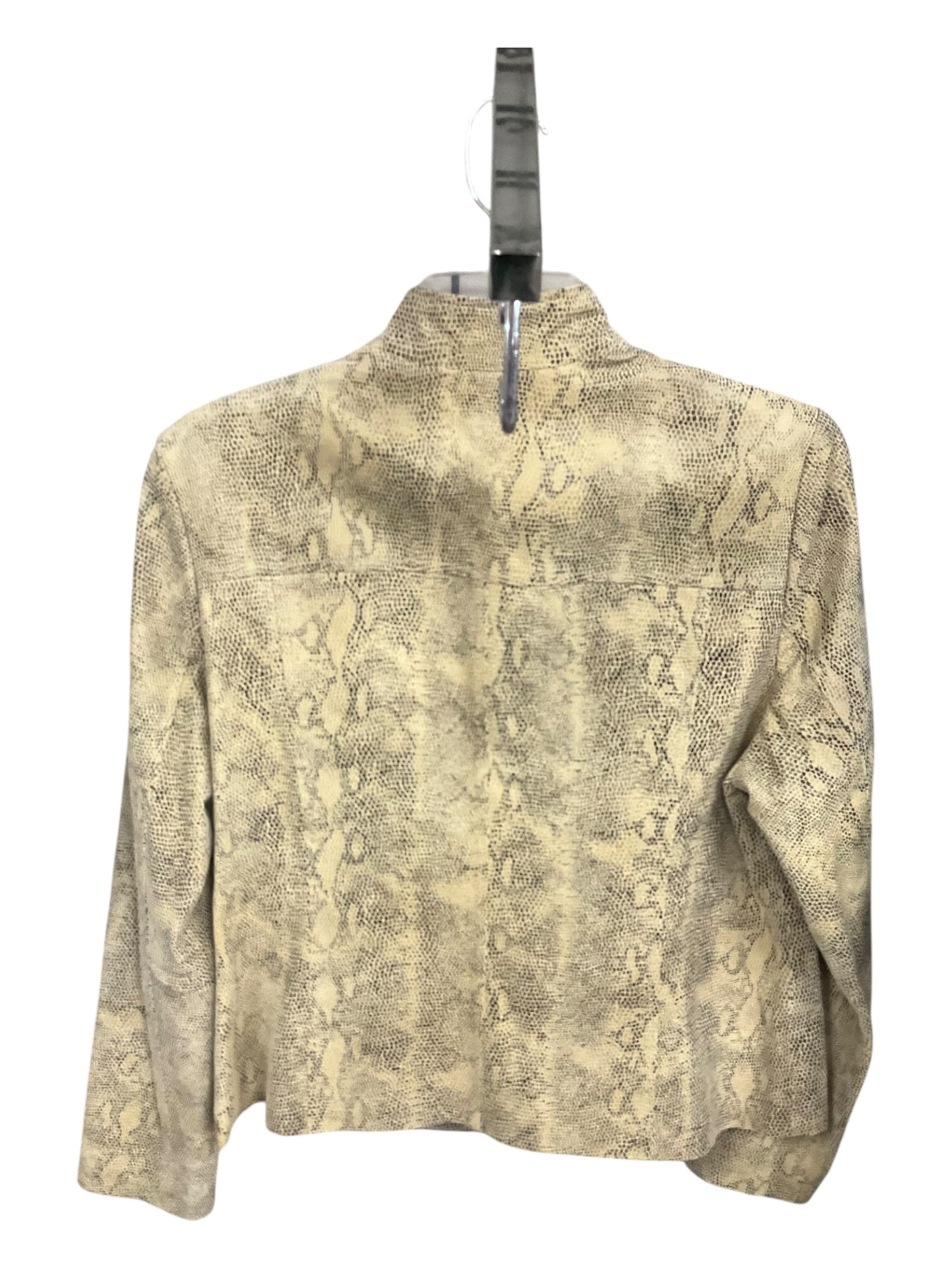 Jacket Leather By Alfani In Snakeskin Print, Size: L