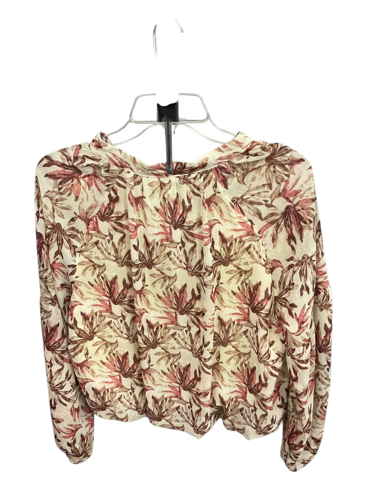 Top Long Sleeve By Clothes Mentor In Tropical Print, Size: L