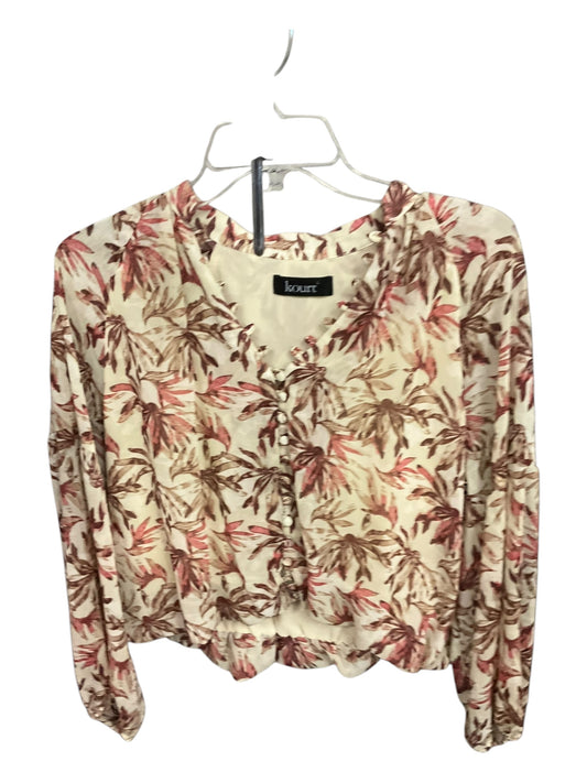 Top Long Sleeve By Clothes Mentor In Tropical Print, Size: L